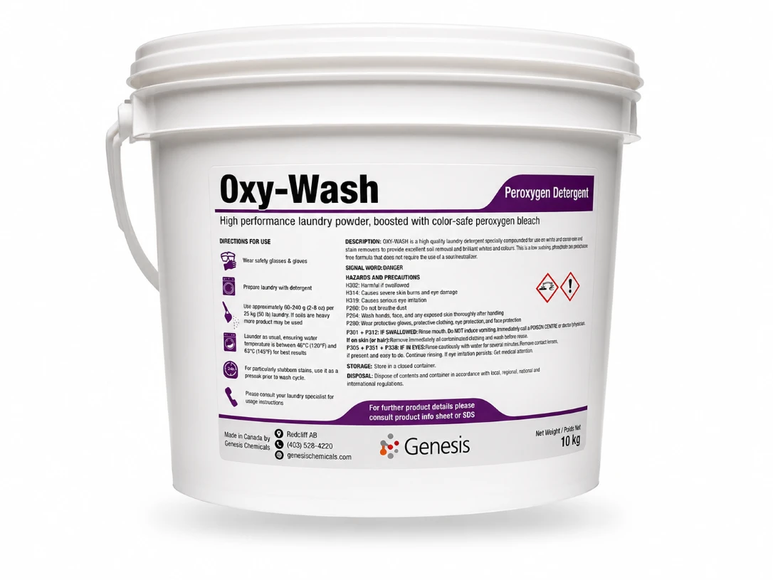Genesis Oxy Wash Powdered Laundry Detergent, 10Kg